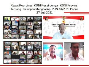 Jelang PON XX Papua, KONI Kepri Ikuti Rakor Virtual dengan KONI Pusat