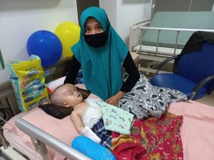 Fadhli Bayi Penderita Hidrosefalus Asal Kavling Saguba, Sagulung Kota Batam Butuh Uluran Tangan