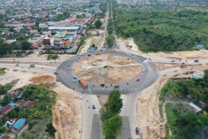 Nyaris Rampung, Bundaran Simpang Basecamp Kota Batam Kian Menawan