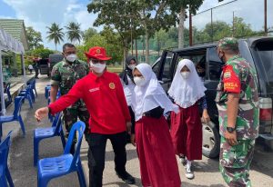 Binda Kepri Lanjutkan Vaksinasi Covid-19 Hari Kedua Di Makodim 0315/Bintan