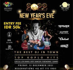 WOW, Perayaan Tahun Baru 2022 Di VioVio Beach Ada Sexy Dancer Dan Live DJ