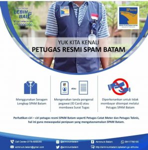 Dilengkapi Identitas Jelas, Yuk Kenali Ciri-Ciri Petugas Resmi SPAM Batam