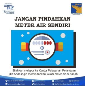 Begini Prosedur Pemindahan Meter Air SPAM Batam