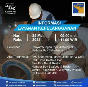 SPAM Batam Lakukan Penyambungan Pipa di Komplek Harbour Bay