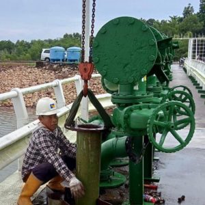 SPAM Batam Lakukan Perbaikan Pompa Intake Pada Instalasi Pengolahan Air di Sei Ladi