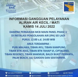 SPAM Batam Lakukan Perbaikan MCB Main Panel Phase 1 di IPA Sei Ladi