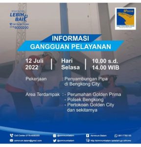 SPAM Batam Lakukan Penyambungan Pipa di Bengkong