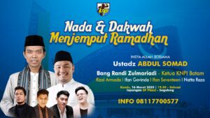 Sambut Ramadan 1444 H, KNPI Batam Datangkan Ustad Abdul Somad dan Artis