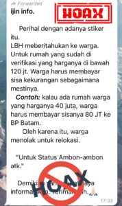 (HOAKS) BP Batam Minta Warga Rempang Bayar Selisih Harga Rumah