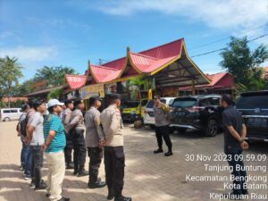 Ciptakan Situasi Kondusif, Kapolsek Bengkong Pimpin Pengamanan Giat DPD Partai Golkar Persiapan Pemilu Kota Batam