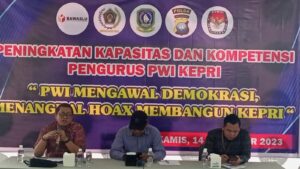 Sinergi KPU, Bawaslu dan PWI Kepri Perangi Hoax di Pemilu 2024