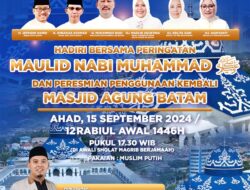 Muhammad Rudi Undang Warga Batam Hadiri Peresmian Revitalisasi Masjid Agung Batam Center