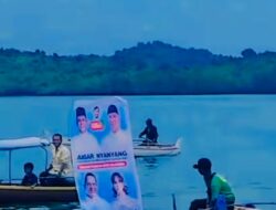 KEREN!, Konvoi Puluhan Boat Pancung Sambut Kampanye Amsakar Achmad di Pulau Terong