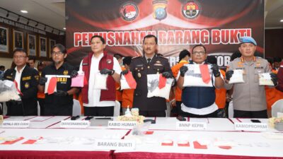 Polda Kepri Musnahkan Barang Bukti Narkotika Periode Juli – September 2025