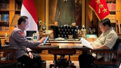 Presiden Prabowo Bahas Keamanan Nasional Bersama Kapolri di Hambalang