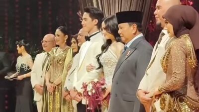 Presiden Prabowo Hadiri Resepsi El Rumi–Syifa Hadju, Sampaikan Doa dan Nikmati Kari Laksa
