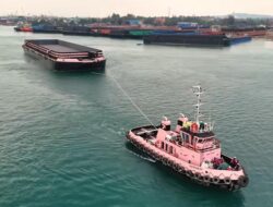 Kapal Pink Karya Anak Batam Viral, Tugboat GASKAN 01 dan Barge BLACKPINK 331 Curi Perhatian