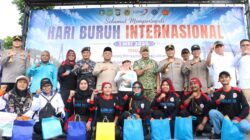 Peringati Hari Buruh 2026 di Batam, Ratusan Polisi dan Buruh Gotong Royong Bersihkan Batam