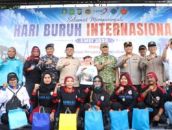 Peringati Hari Buruh 2026 di Batam, Ratusan Polisi dan Buruh Gotong Royong Bersihkan Batam
