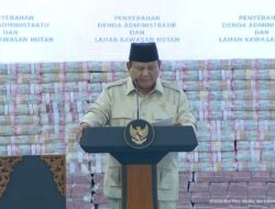 LIVESTREAMING: Presiden Prabowo Saksikan Penyerahan Denda Administratif Rp10,27 Triliun dan Penguasaan Kembali 2,37 Juta Hektare Kawasan Hutan