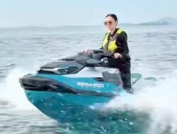 Li Claudia Chandra Jajal Jet Ski di Infinity Bengkong, Dukung Promosi Wisata Batam