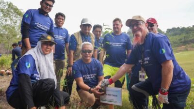 Perkuat Ketahanan Air Baku, BP Batam Gandeng Mc Dermott Tanam 400 Bambu Betung di Bendungan Sei Nongsa