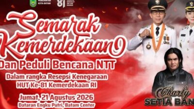 LIVE STREAMING: Semarak Kemerdekaan, Resepsi Kenegaraan HUT Ke-81 RI di Kota Batam Dimeriahkan Carly Setia Band
