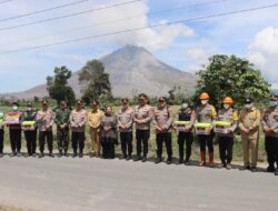 Polri Siagakan 176 Personel, Kesiapsiagaan Hadapi Erupsi Gunung Sinabung Diperkuat