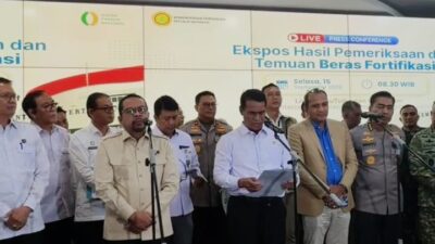 Mentan Amran Ungkap Dugaan Penipuan Beras Fortifikasi, Harga Tembus Rp57 Ribu per Kg