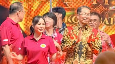 Li Claudia Chandra Hadiri Atraksi Pawai Khitong dan Budaya Nusantara 2026 di Kota Batam
