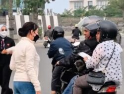 Li Claudia Chandra Bagikan Masker kepada Warga di Tengah Kabut Asap Tebal Batam